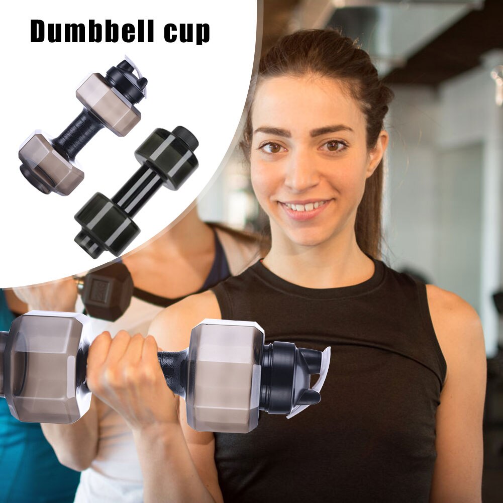 2.6L Large Capacity Dumbbells Cold Water Bottle Outdoor Running  Bicycle Cycling Gym Fitness Sport Shaker Leak-proof Kettle
