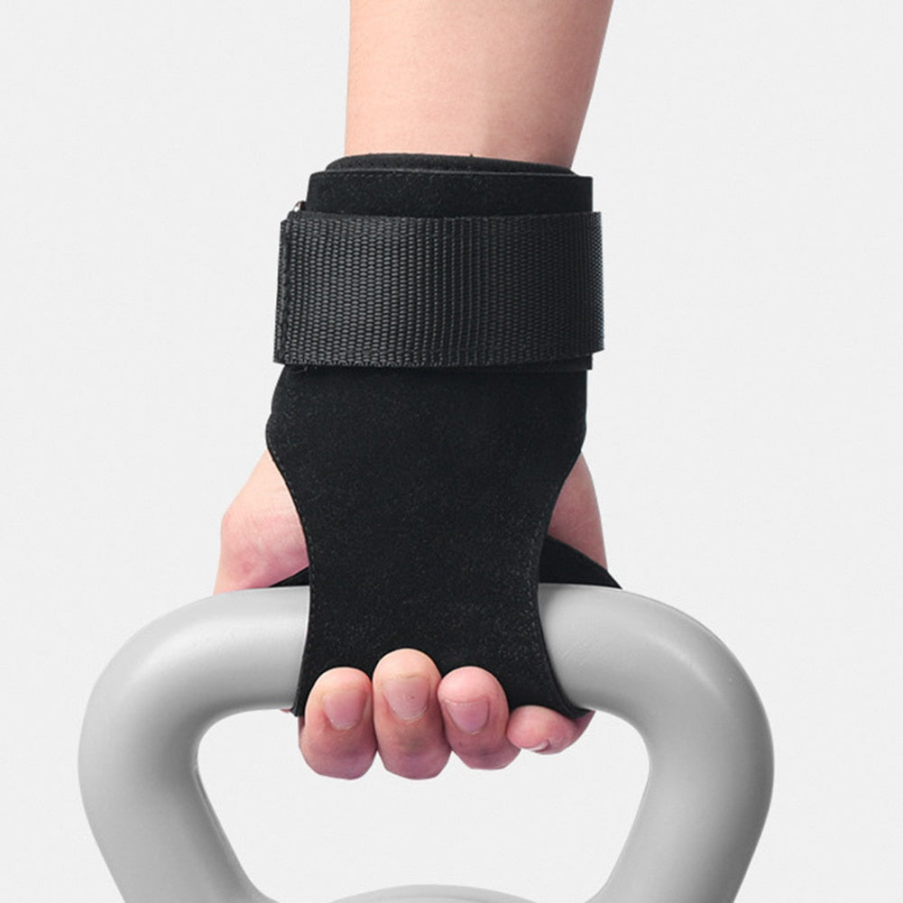 1 Pair Lifting Grip Gloves for Bodybuilding Weight Lifting Training Strength Fitness Sports Hand Protector Grips for Men Women