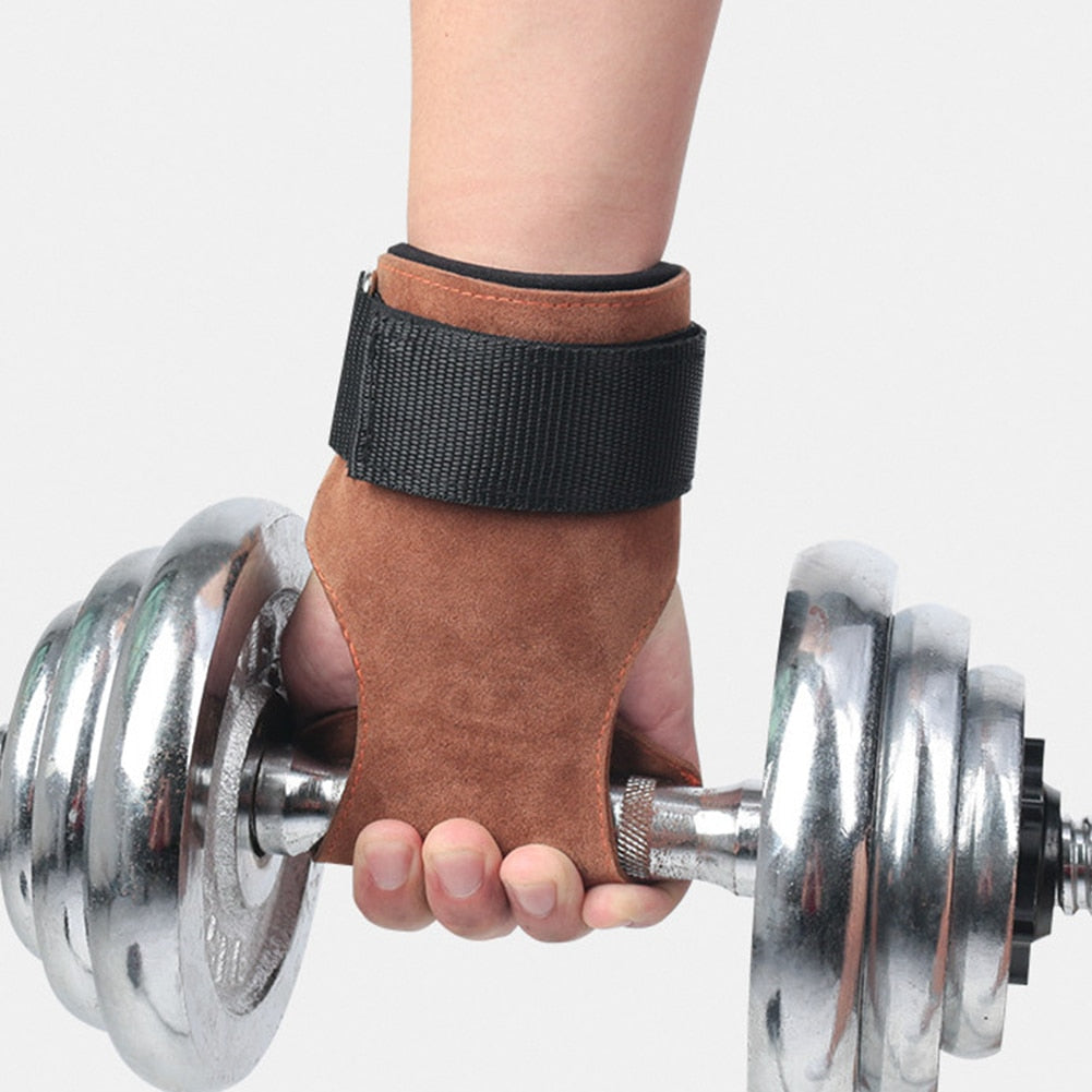 1 Pair Lifting Grip Gloves for Bodybuilding Weight Lifting Training Strength Fitness Sports Hand Protector Grips for Men Women